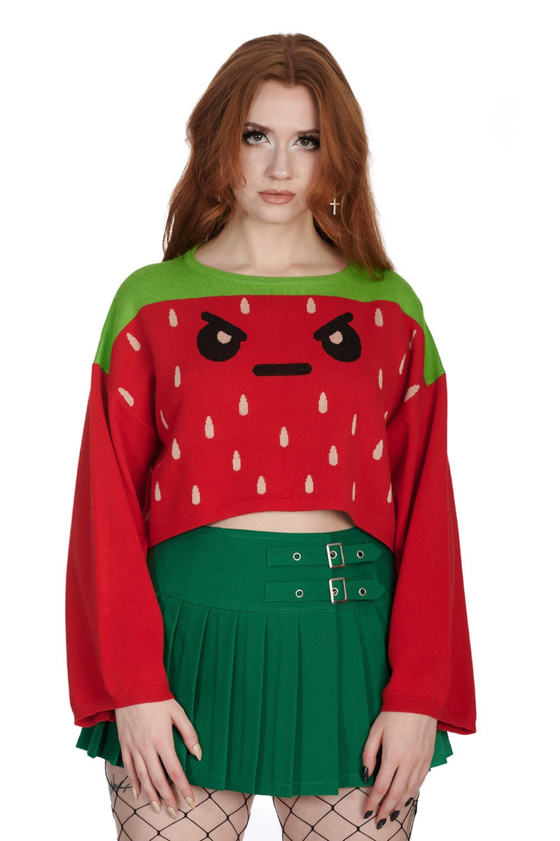 Grumpy Strawberry Jumper by Banned Apparel