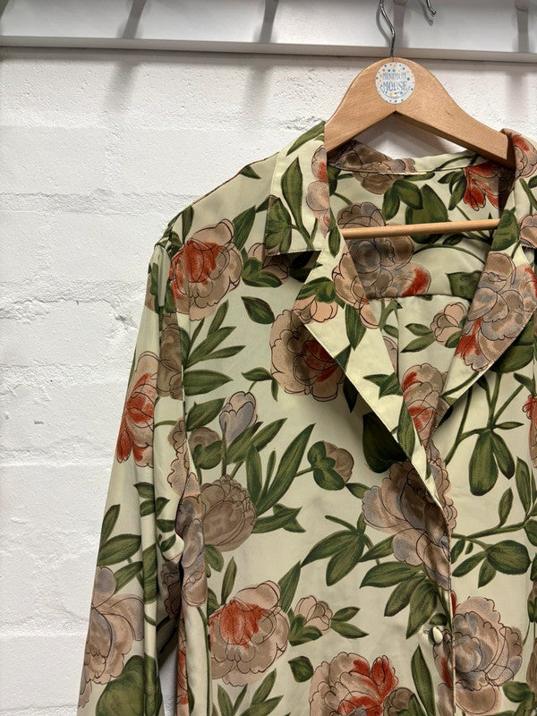 Vintage Floral Shirt Blouse 18 20 True Retro Cottage Funky