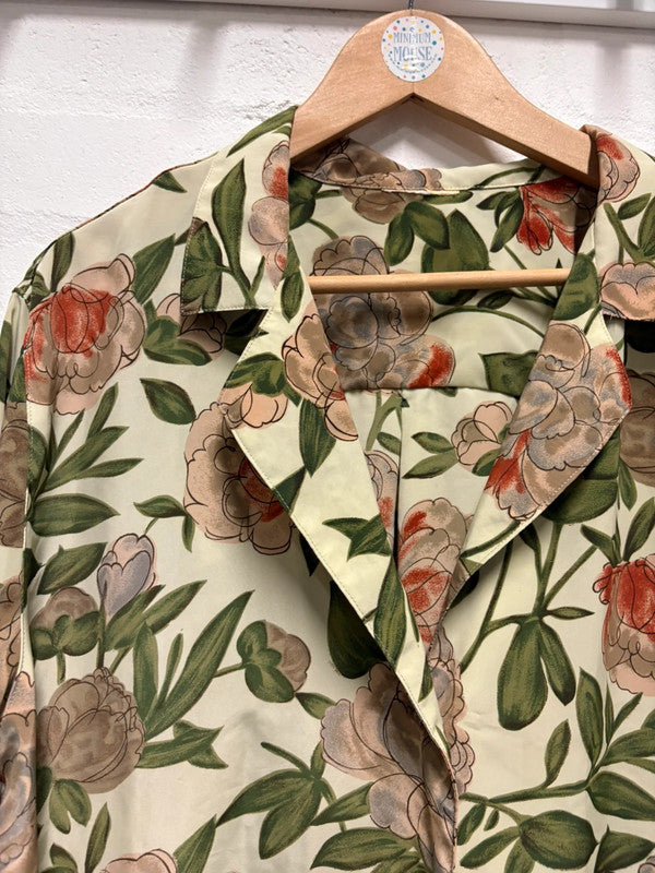 Vintage Floral Shirt Blouse 18 20 True Retro Cottage Funky