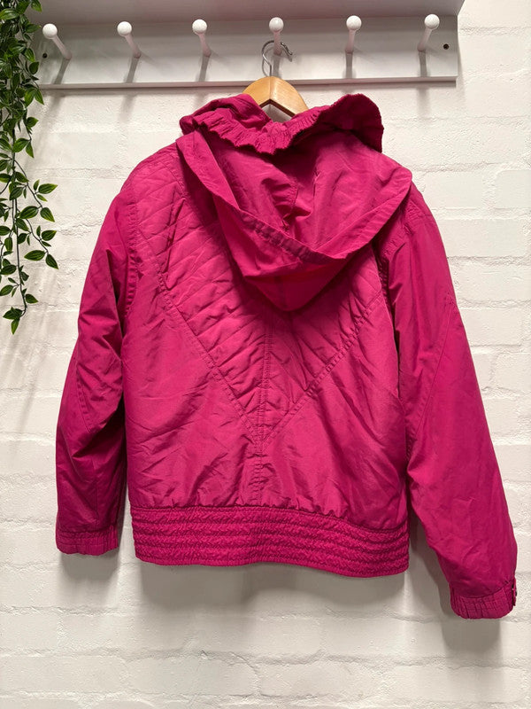 Vintage 80’s St Michael Ski Jacket Coat 10-12 Padded Barbie Hot Pink