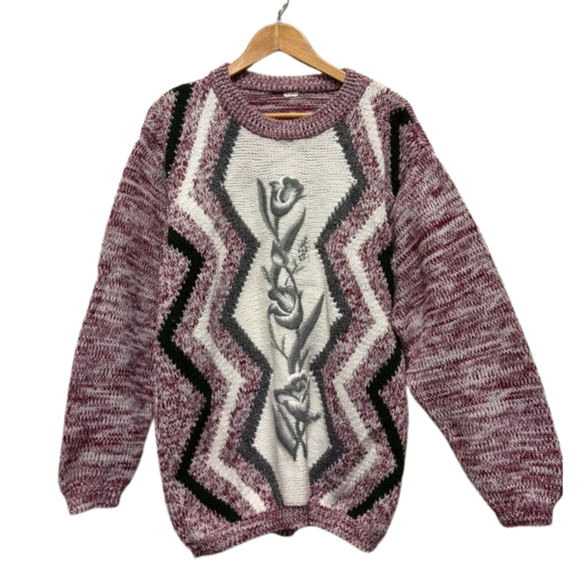 Vintage 80’s Floral Pattern Jumper M 12 14 Womens Retro Cottagecore