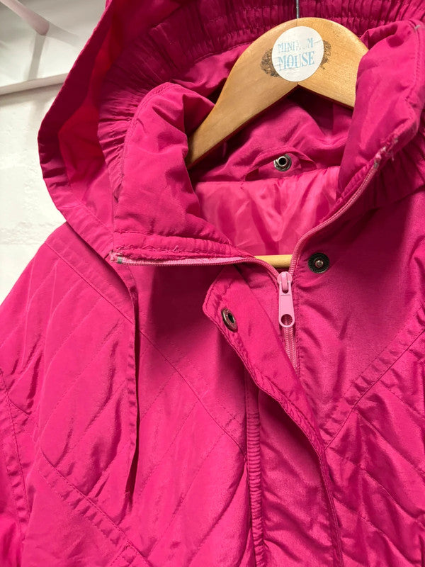 Vintage 80’s St Michael Ski Jacket Coat 10-12 Padded Barbie Hot Pink