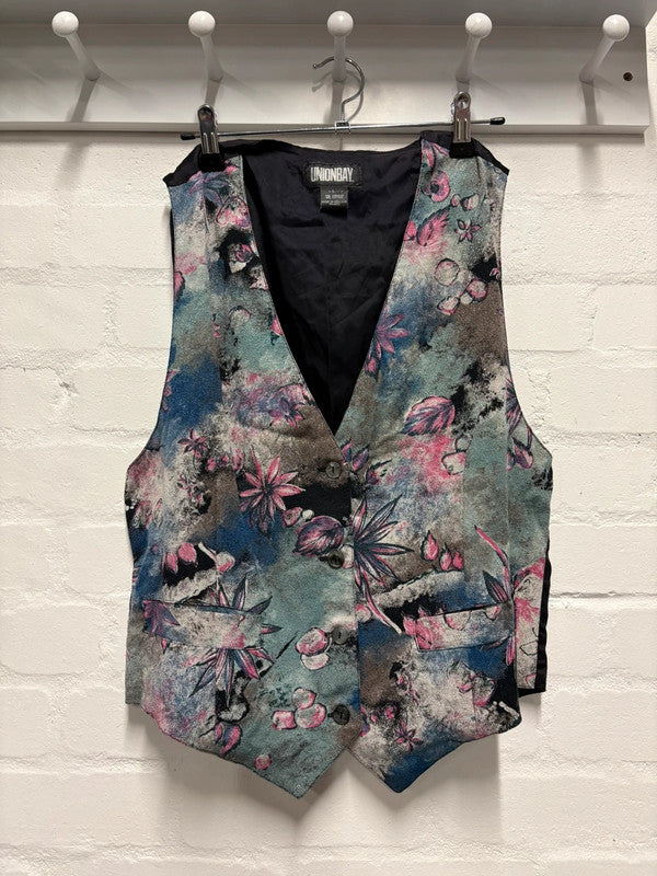 Vintage 90’s Patterned Waistcoat Vest 14 Whimsygoth Boho Grunge