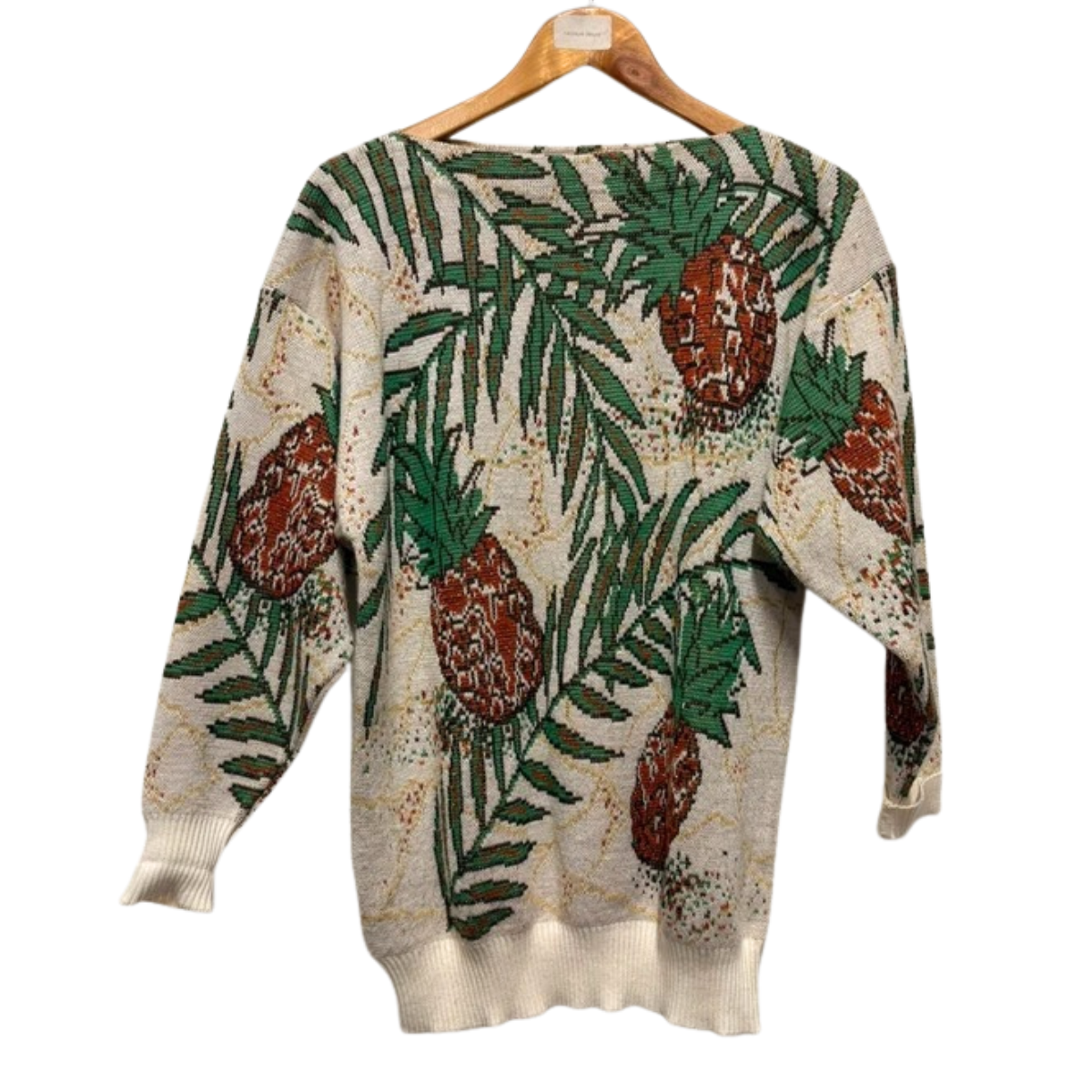 Vintage 80’s Pineapple Jumper 10 12 Jazzy Retro Glitter Kitchen ...