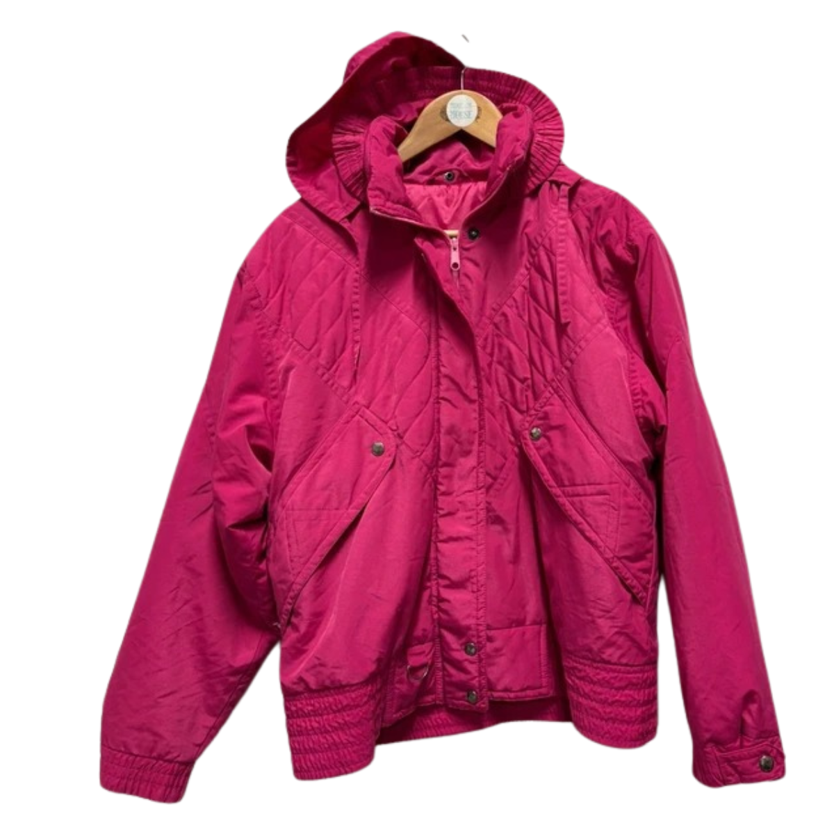 Vintage 80’s St Michael Ski Jacket Coat 10-12 Padded Barbie Hot Pink