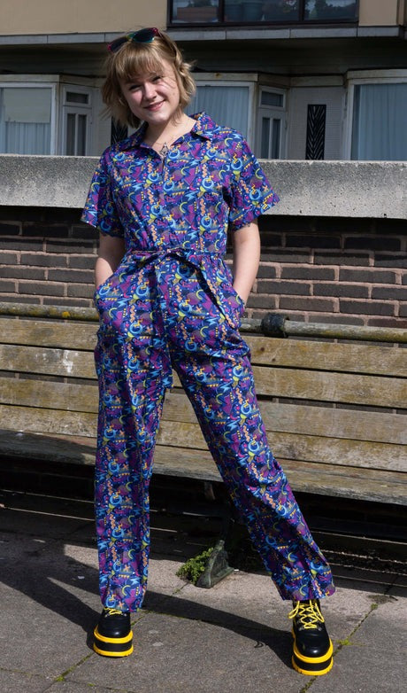 Run and Fly 90's Arcade Print Jumpsuit