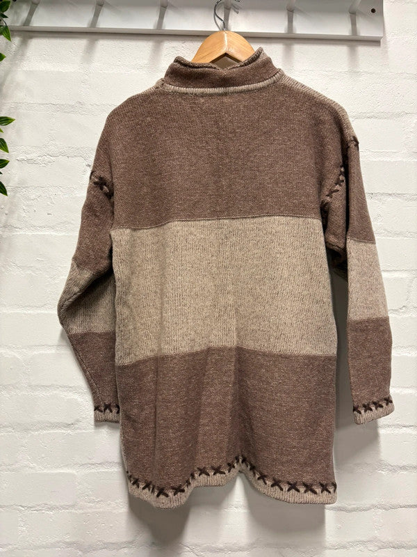 Vintage Brown Jumper L Wool Cottagecore Cottage Cosy
