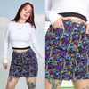 90's Arcade Print Button Front Skirt by Run and Fly