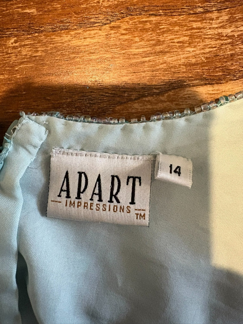 Vintage 90's y2k Dress 12 14 Light Turquoise Blue Sequin Party Prom Beaded Glam