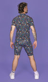 Boogie Bones Print Cycling Shorts by Run and Fly