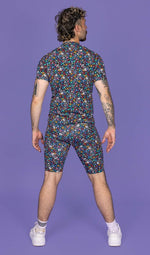 Boogie Bones Print Cycling Shorts by Run and Fly