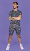 Boogie Bones Print Cycling Shorts by Run and Fly