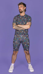 Boogie Bones Print Cycling Shorts by Run and Fly