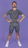 Boogie Bones Print Cycling Shorts by Run and Fly