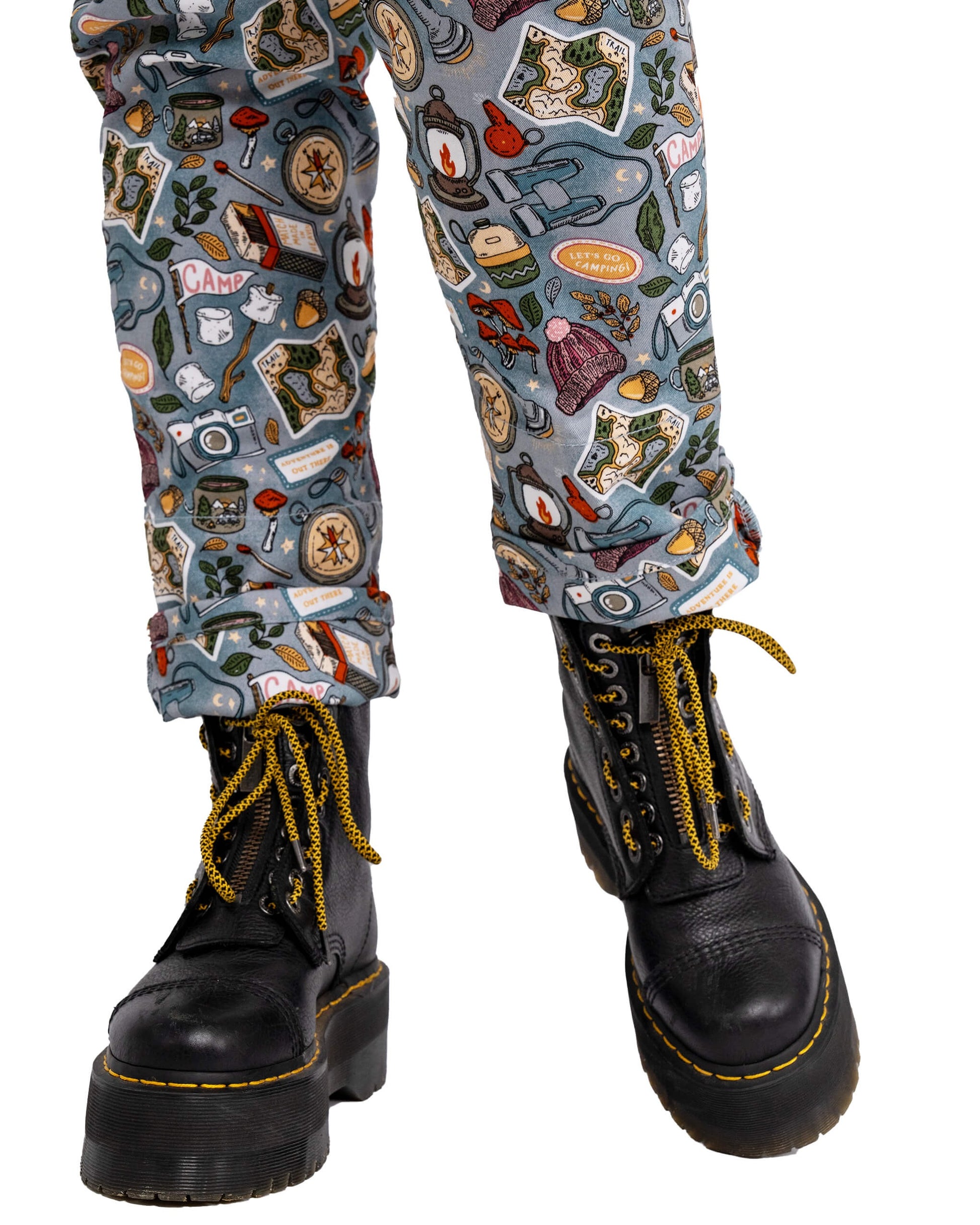 Camp Club Print Stretch Cotton Dungarees by Run and Fly