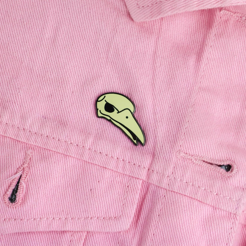 Bird Skull Pin Badge
