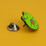 Cute Frog Toadstool Enamel Lapel Pin Badge