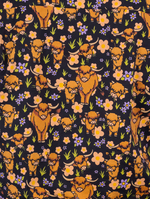 Highland Cow Print Cycling Shorts by Run and Fly