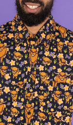 Highland Cow Print Shirt by Run and Fly