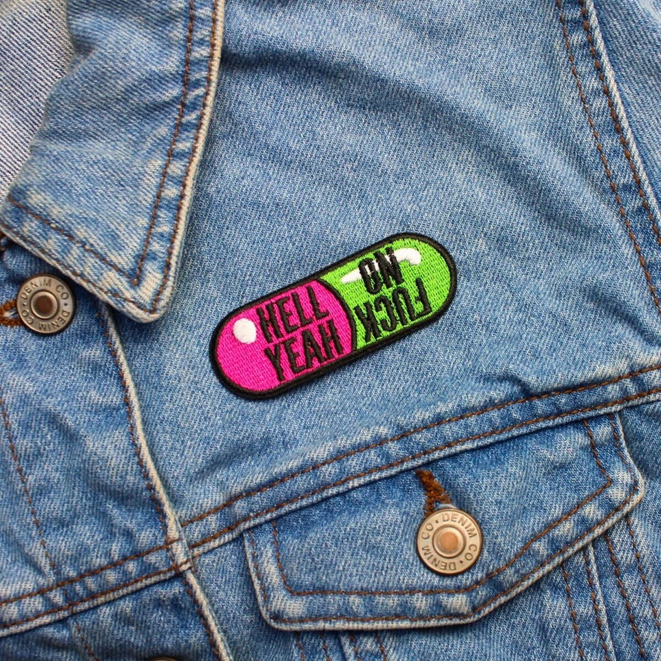 Hell Yeah Fuck No Iron On Patch