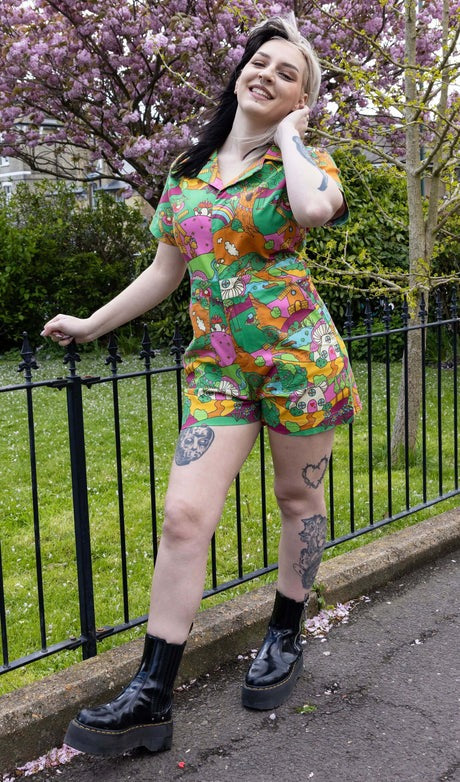 Hills Print Playsuit by Run and Fly