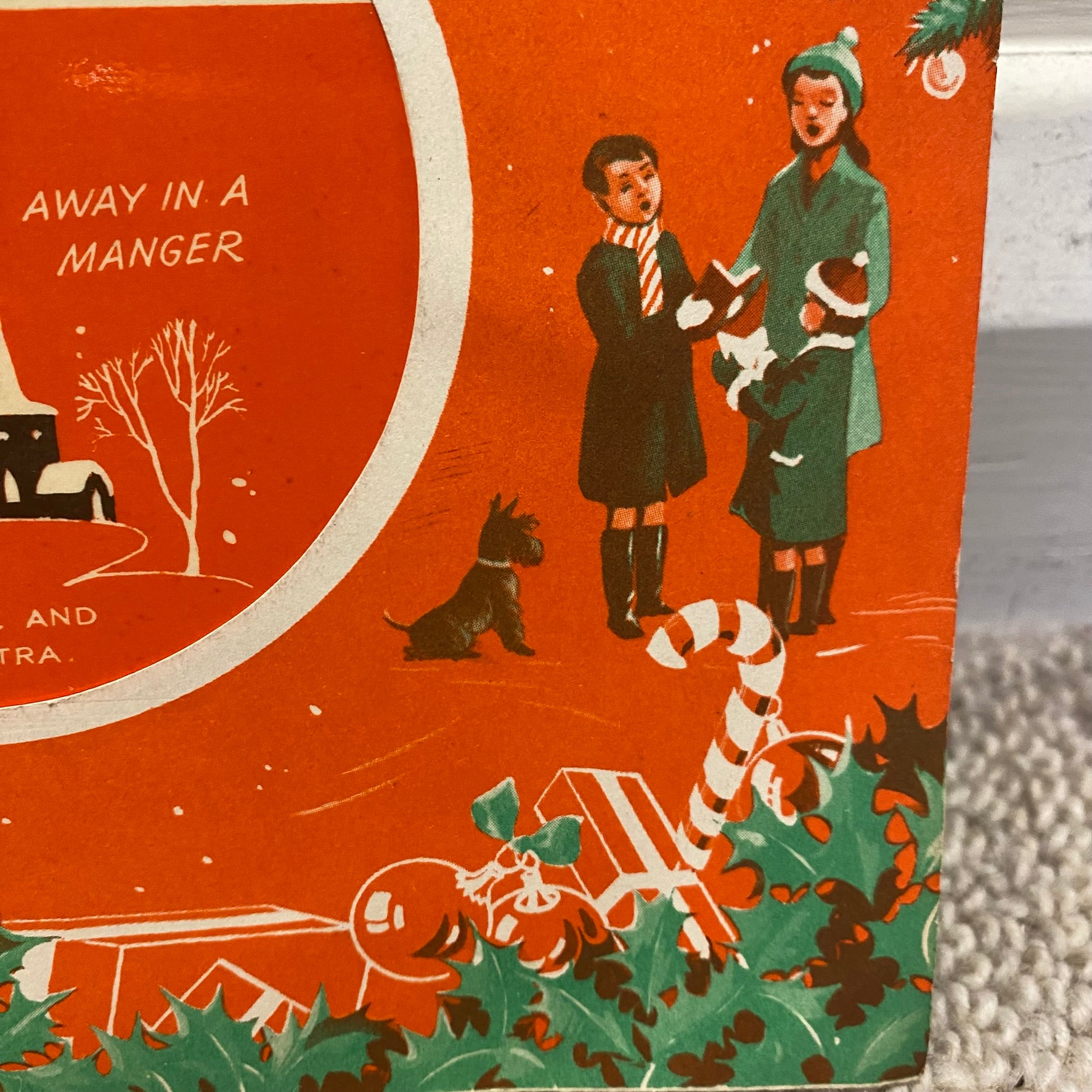 Vintage Christmas Card 7" Single vINYL Record