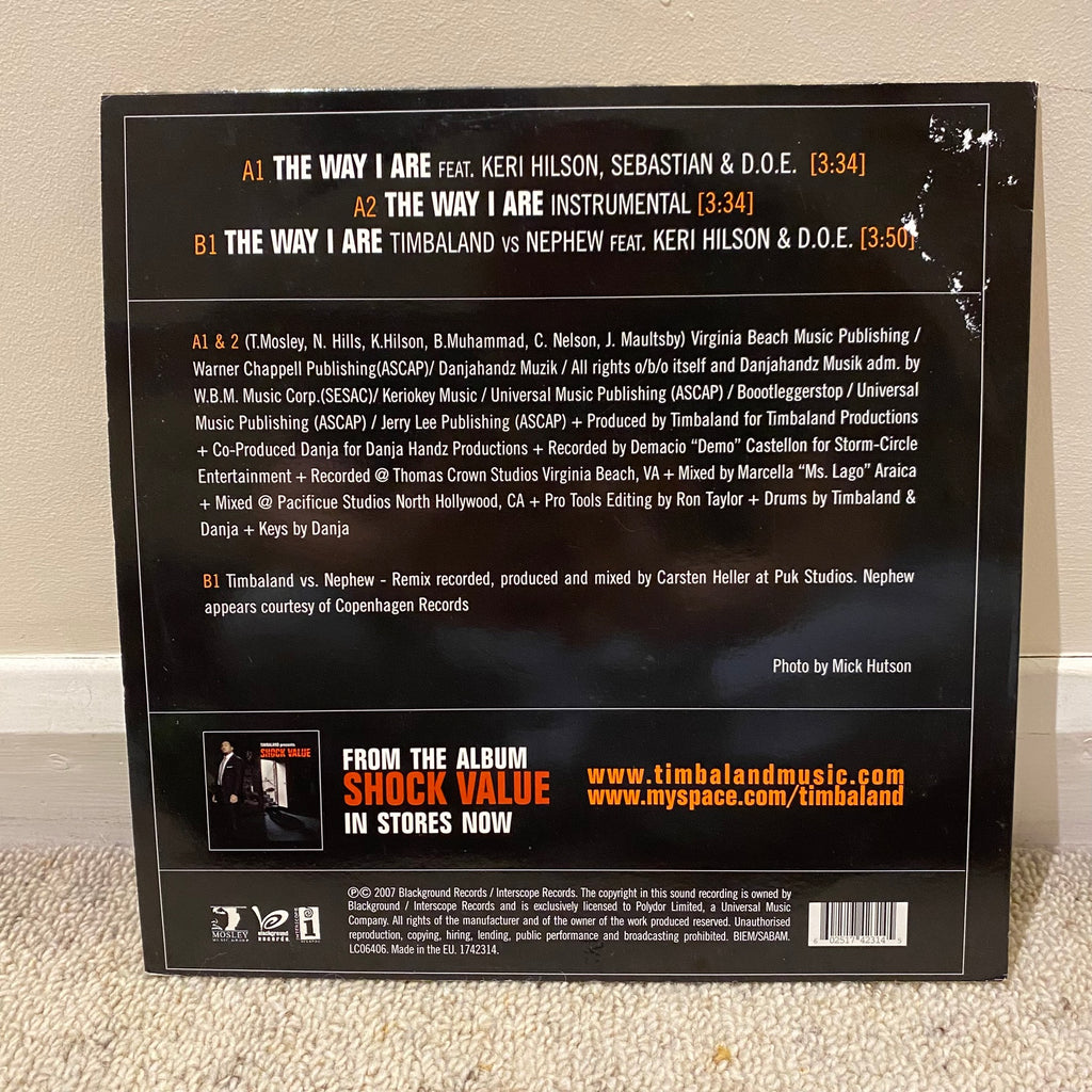 Timbaland - The Way I Are Vinyl 12" Single