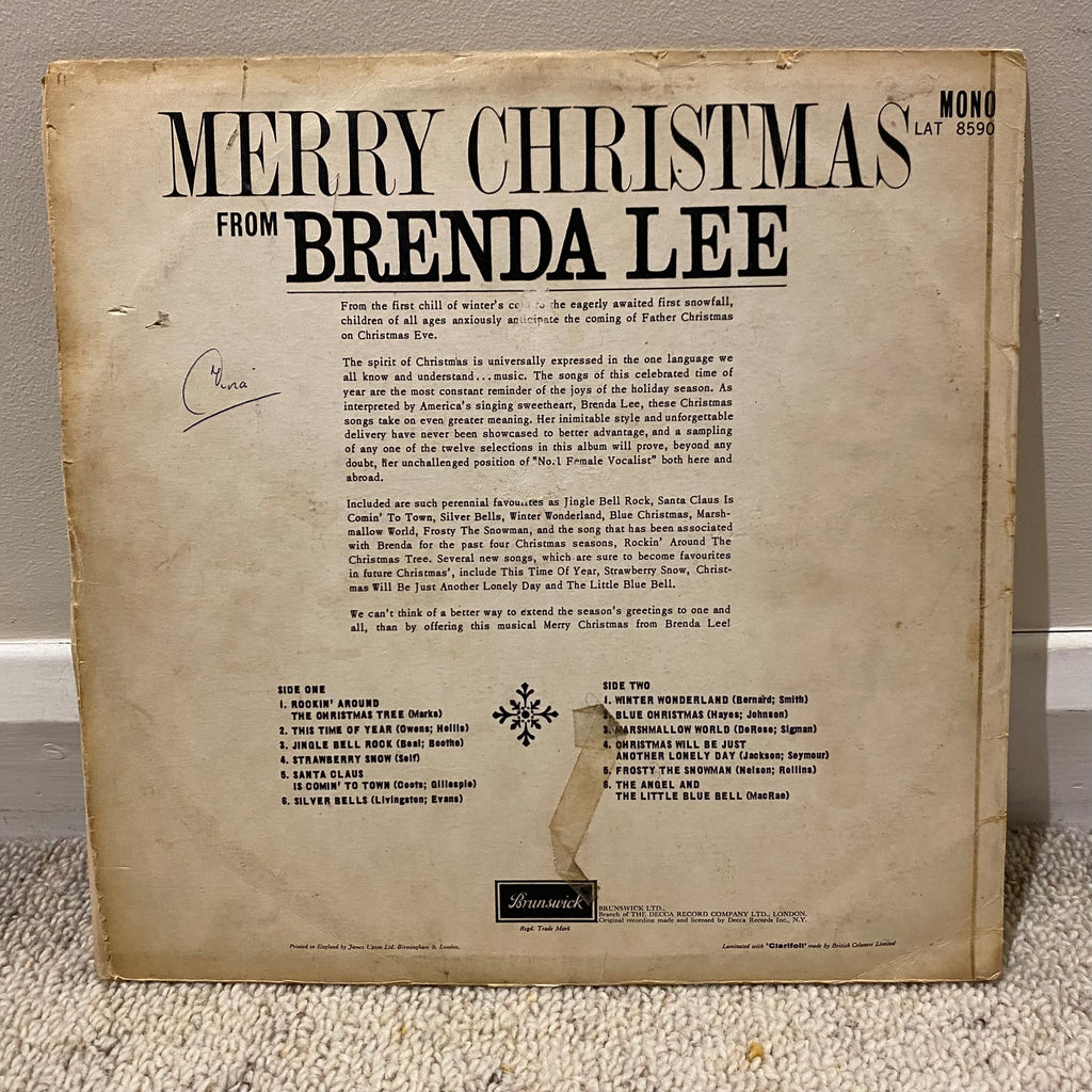 Brenda Lee - Merry Christmas Vinyl LP Album