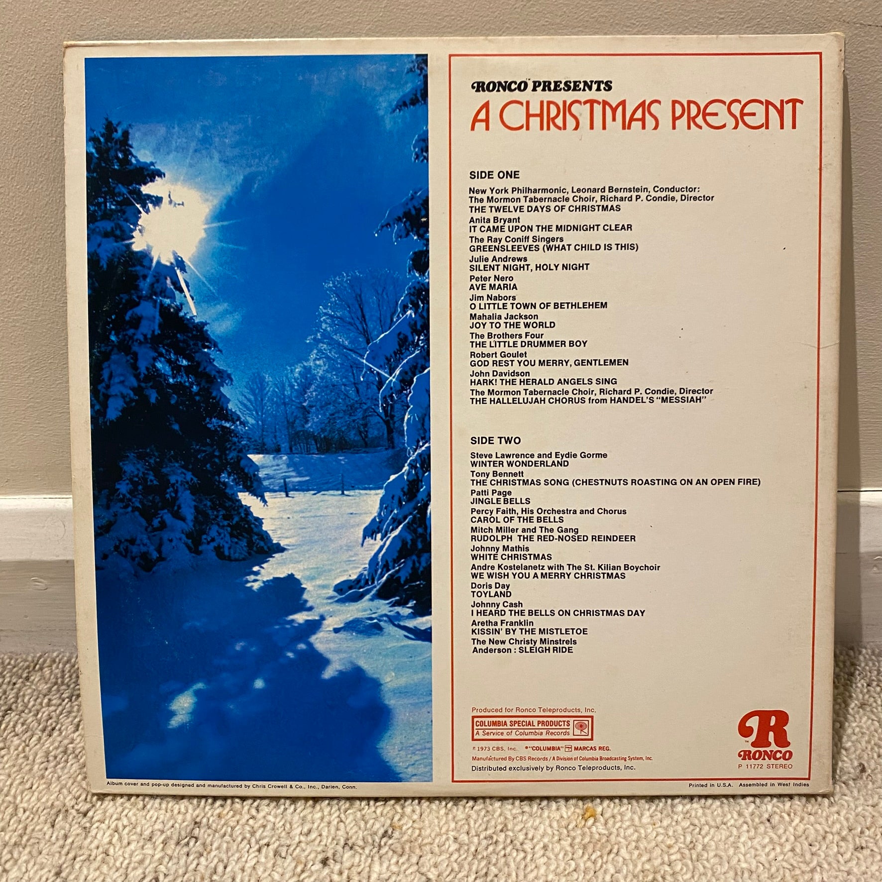 A Christmas Present Vintage Pop Up Sleeve Vinyl Record