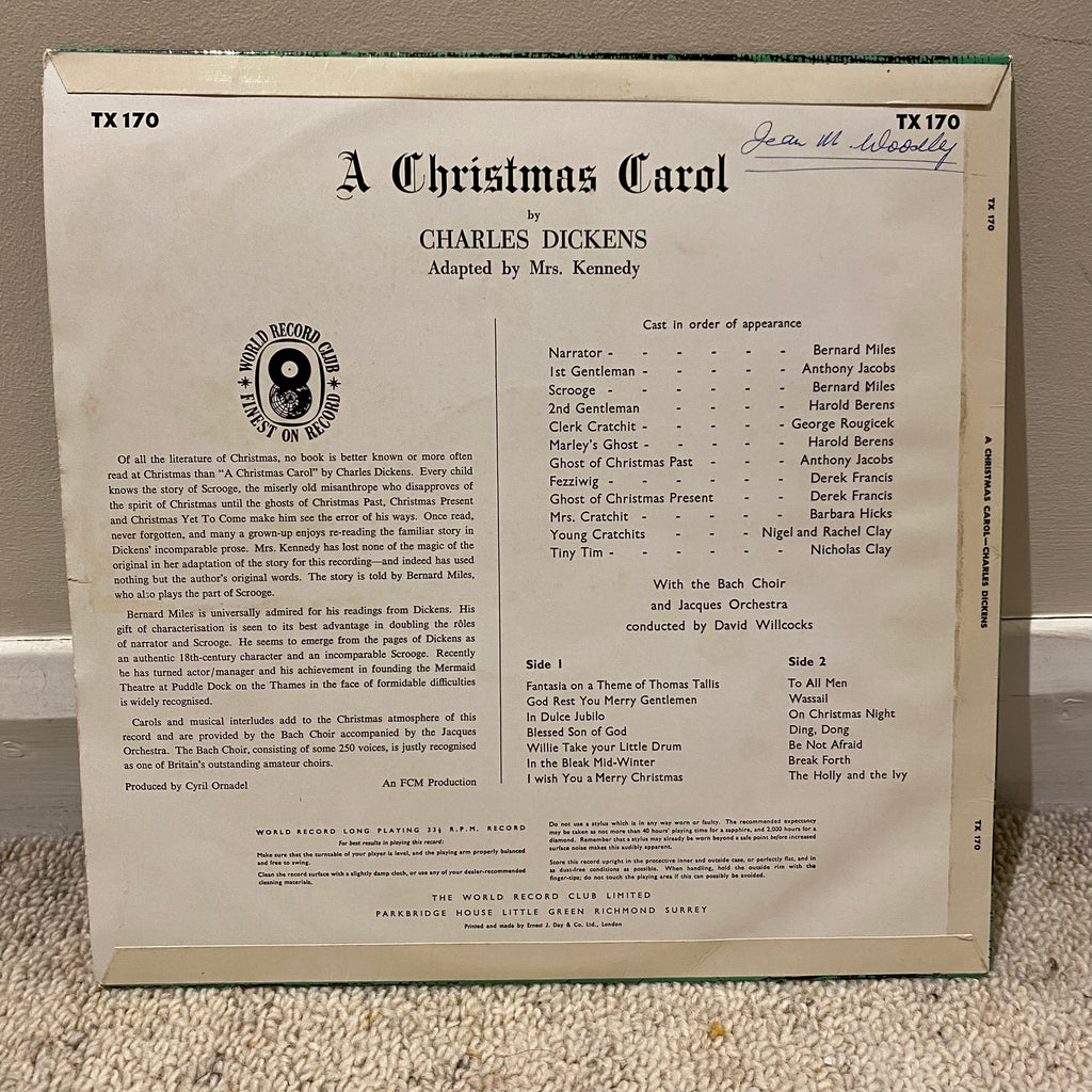 Charles Dickens - A Christmas Carol Vinyl LP Album