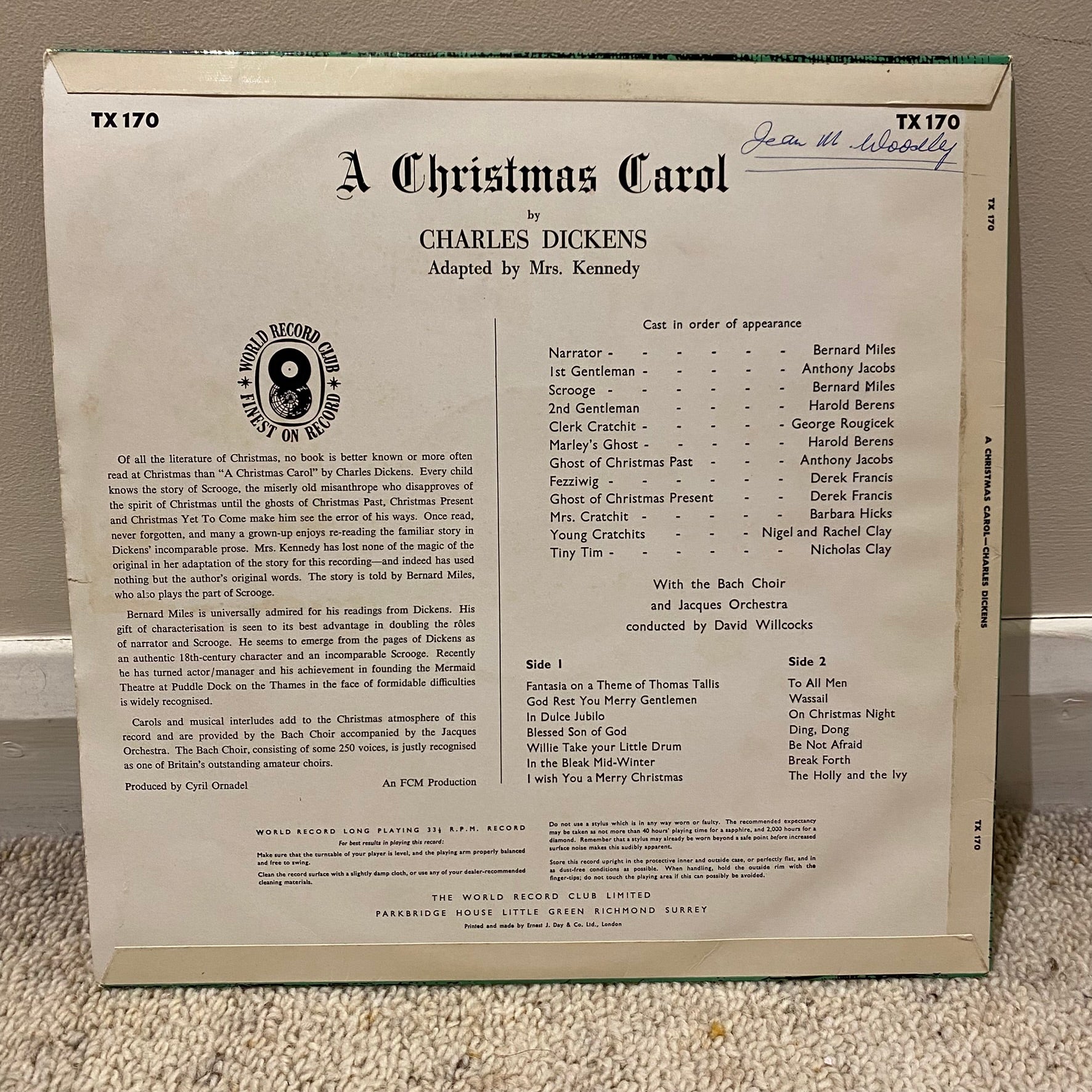 Charles Dickens - A Christmas Carol Vinyl LP Album