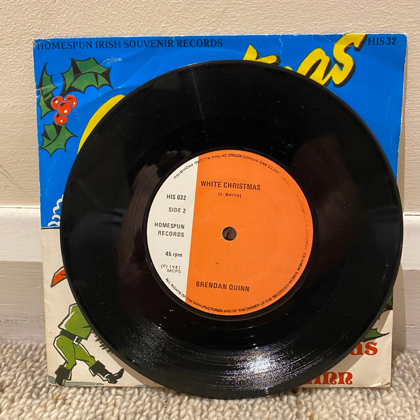 Brendan Shine - Christmas Time In Ireland 7" Vinyl Single (Signed)