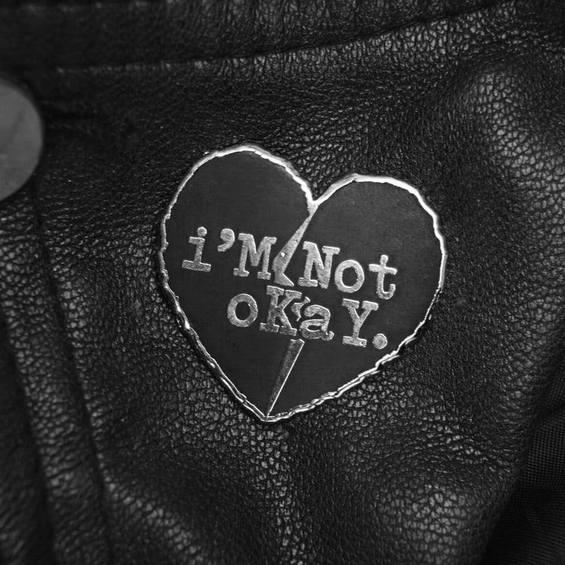 I'm Not Okay Emo Enamel Lapel Pin Badge