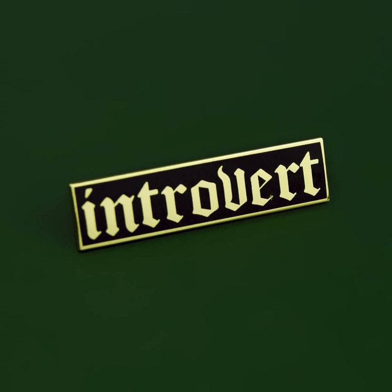 Introvert Gothic Enamel Lapel Pin Badge