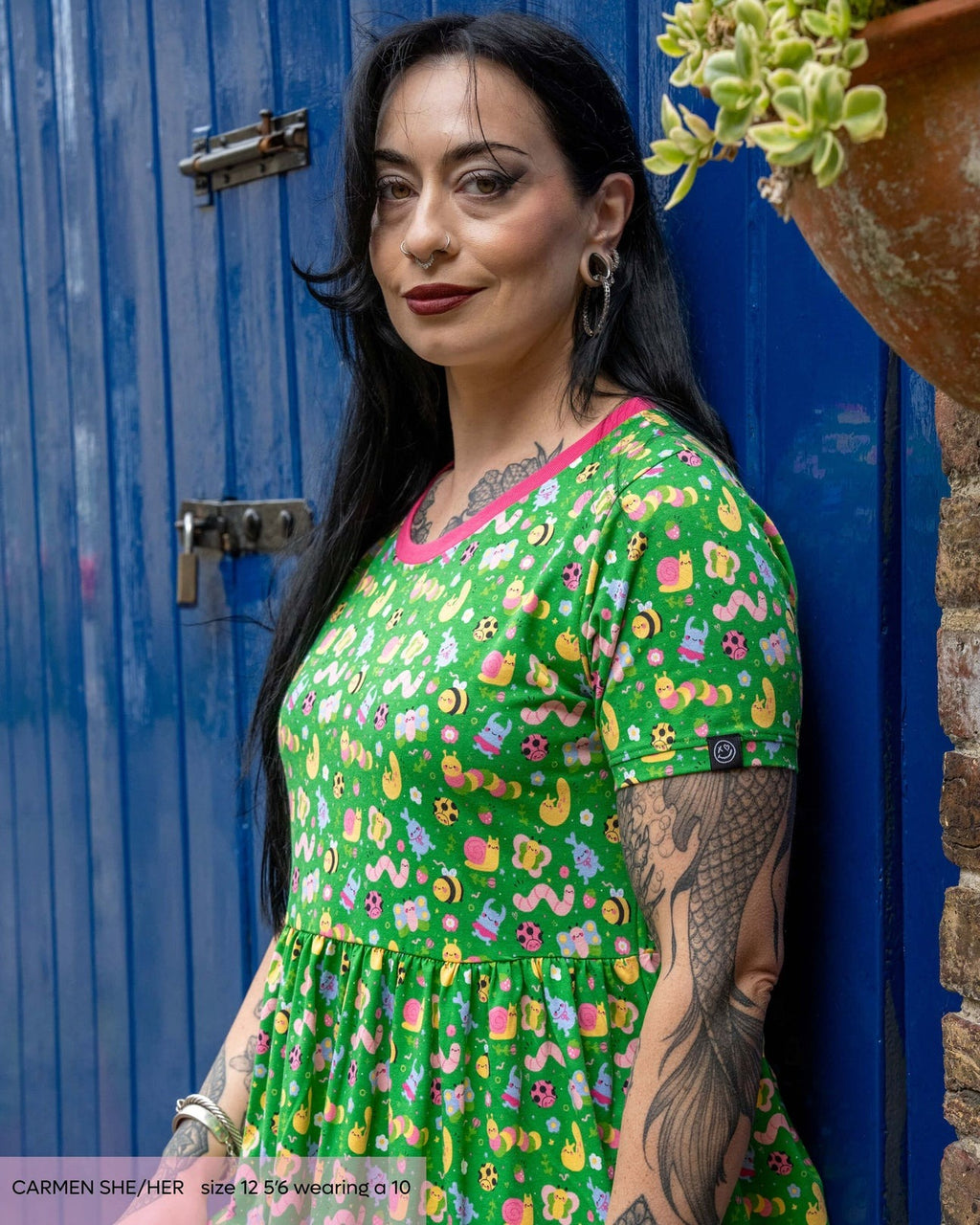 Bugs Jersey Smock Dress with Pockets by Rebel Romance