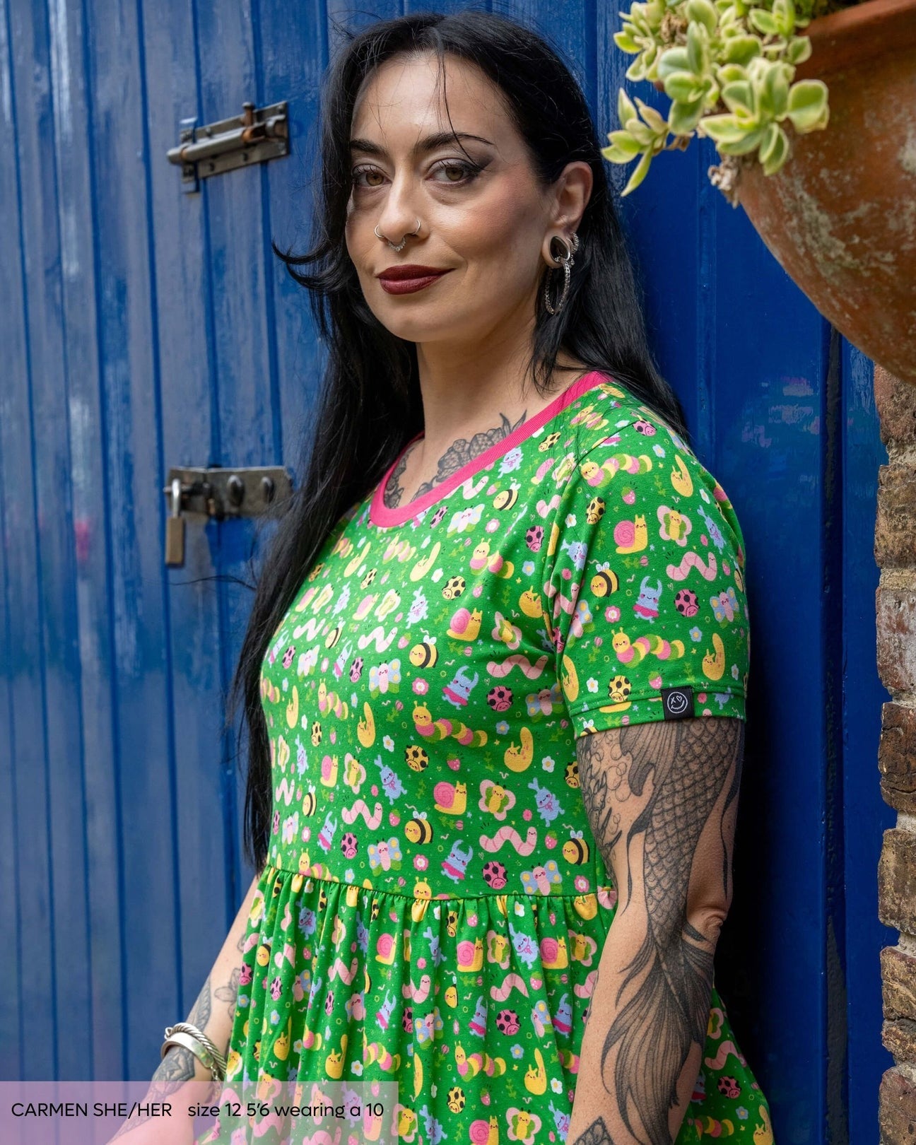 Bugs Jersey Smock Dress with Pockets by Rebel Romance