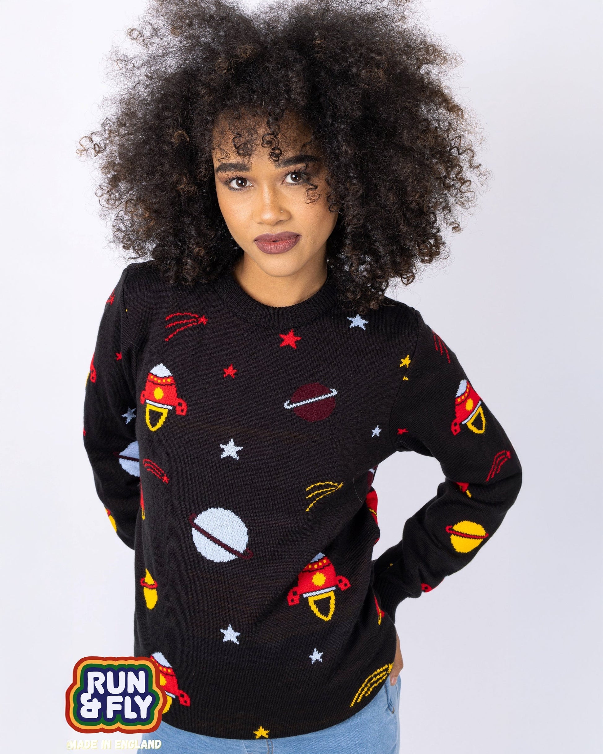 Retro Rocket Outer Space Jumper by Run and Fly