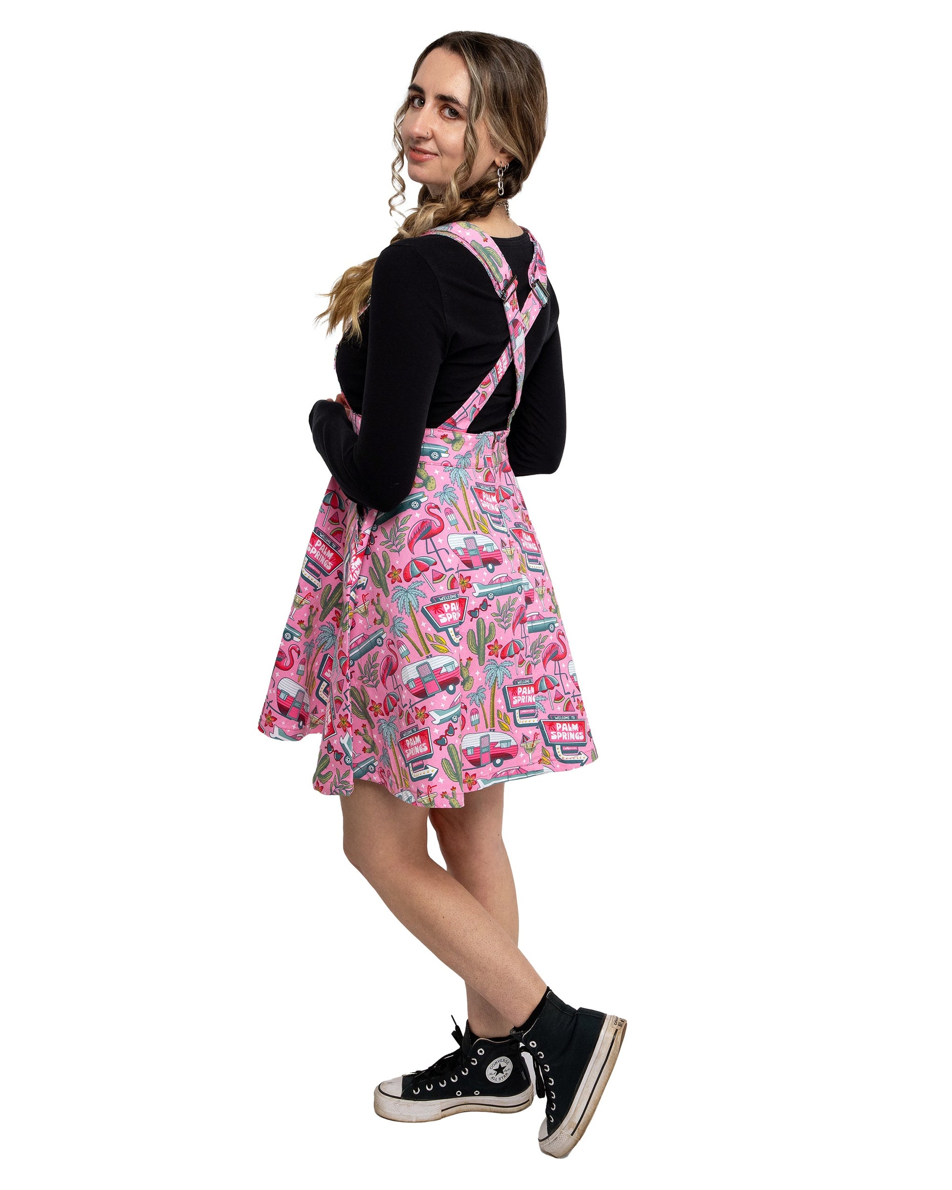 Run and Fly Palm Springs Flared Pinafore Dress