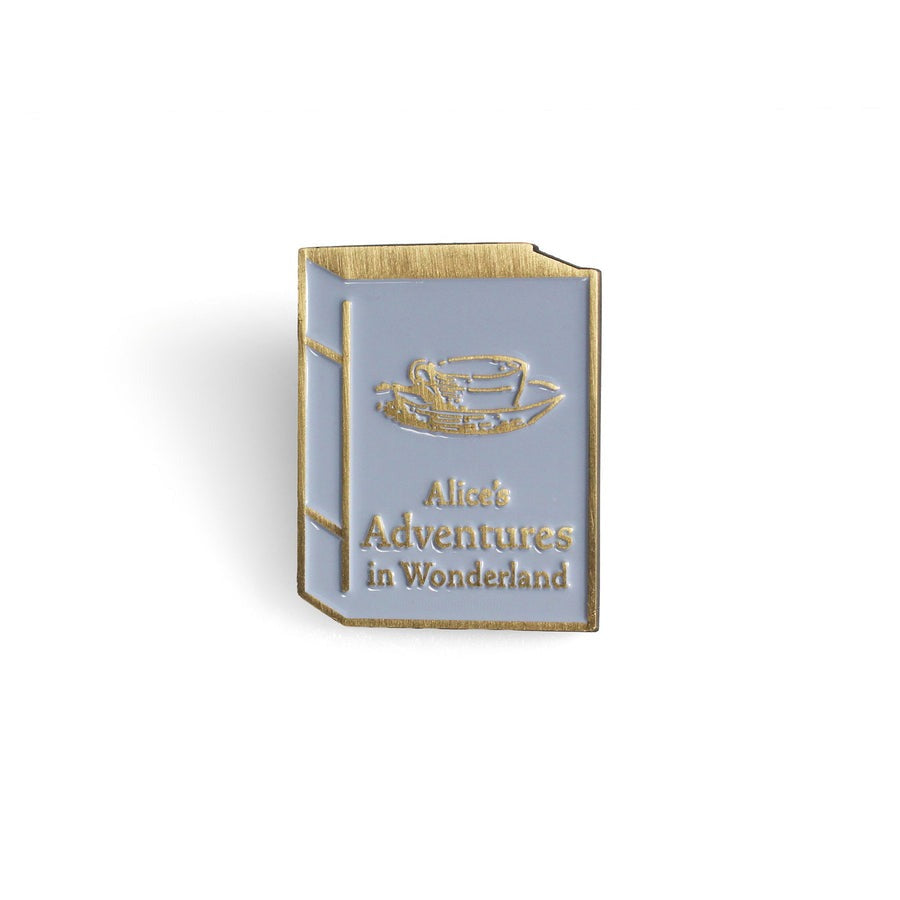 Alice in Wonderland Book Enamel Pin Badge