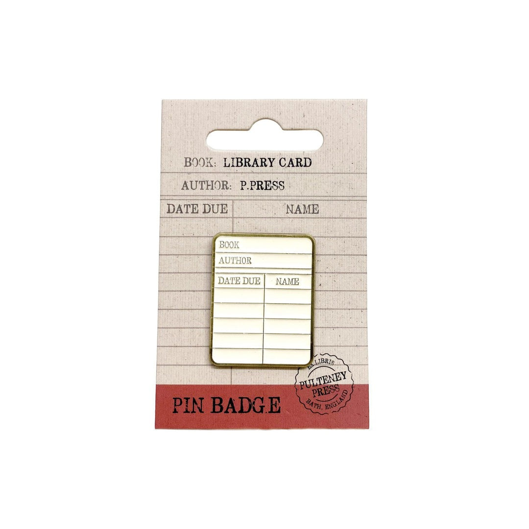 Library Card Enamel Pin Badge