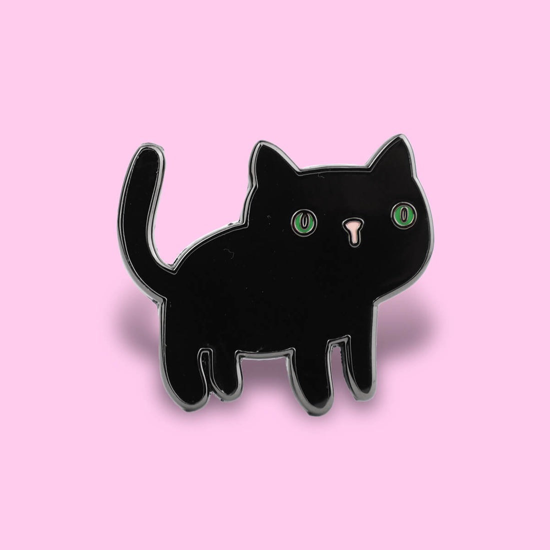 Cute Black Cat Enamel Pin Badge