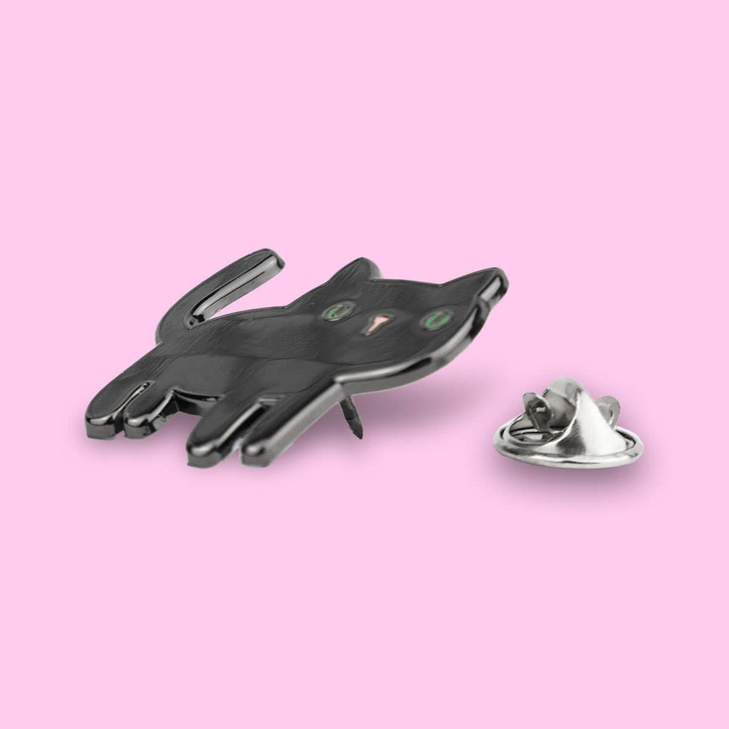 Cute Black Cat Enamel Pin Badge