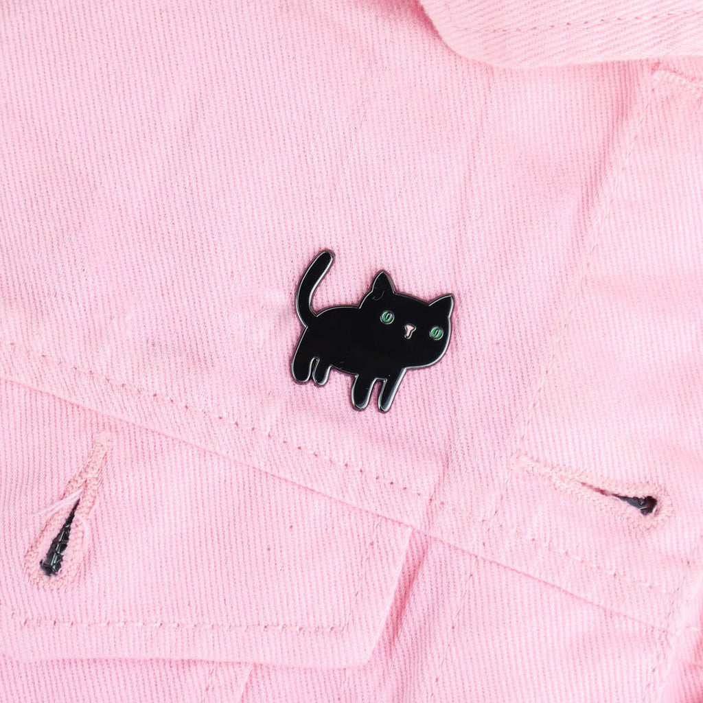 Cute Black Cat Enamel Pin Badge