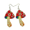 Happy Smiley Mushroom Earrings