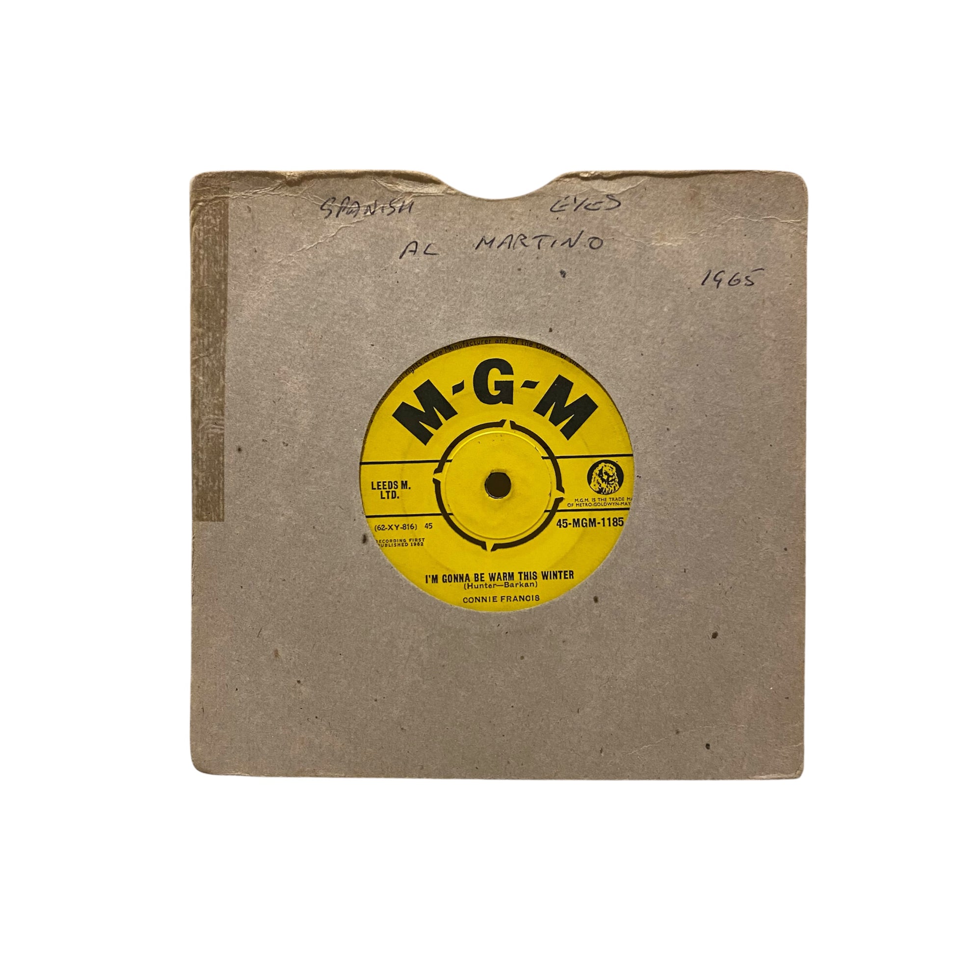 Connie Francis - I'm Gonna Be Warm This Winter 7" Vinyl Single