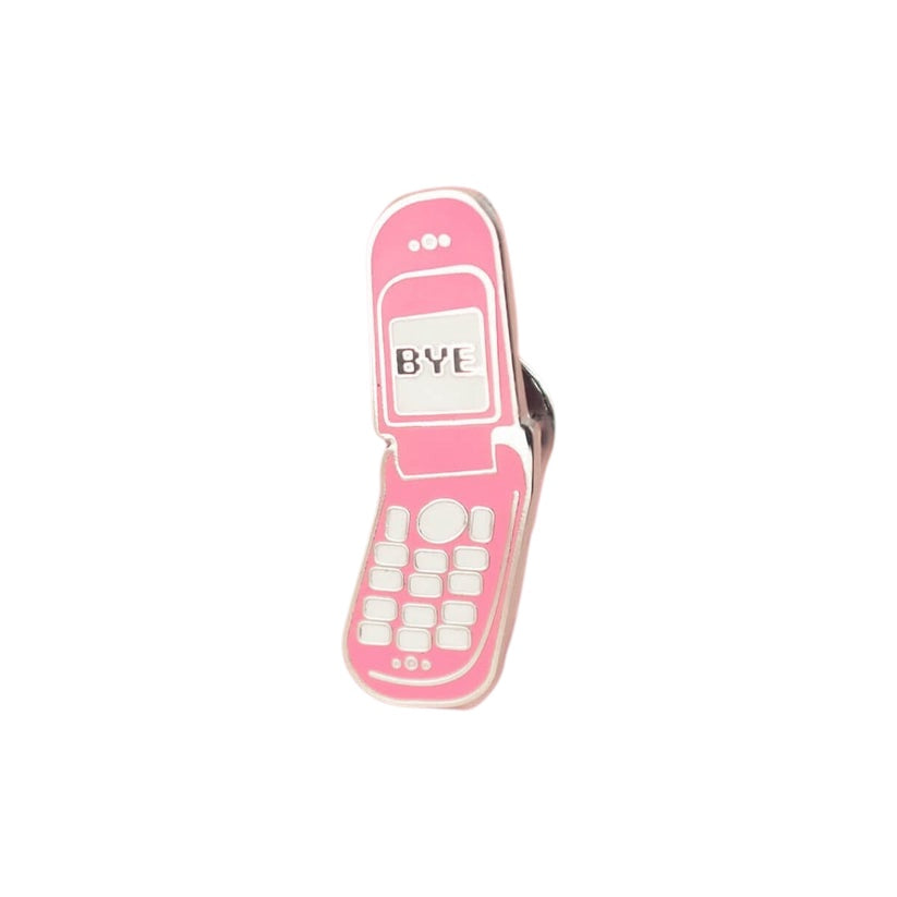 Flip Phone Pin Badge