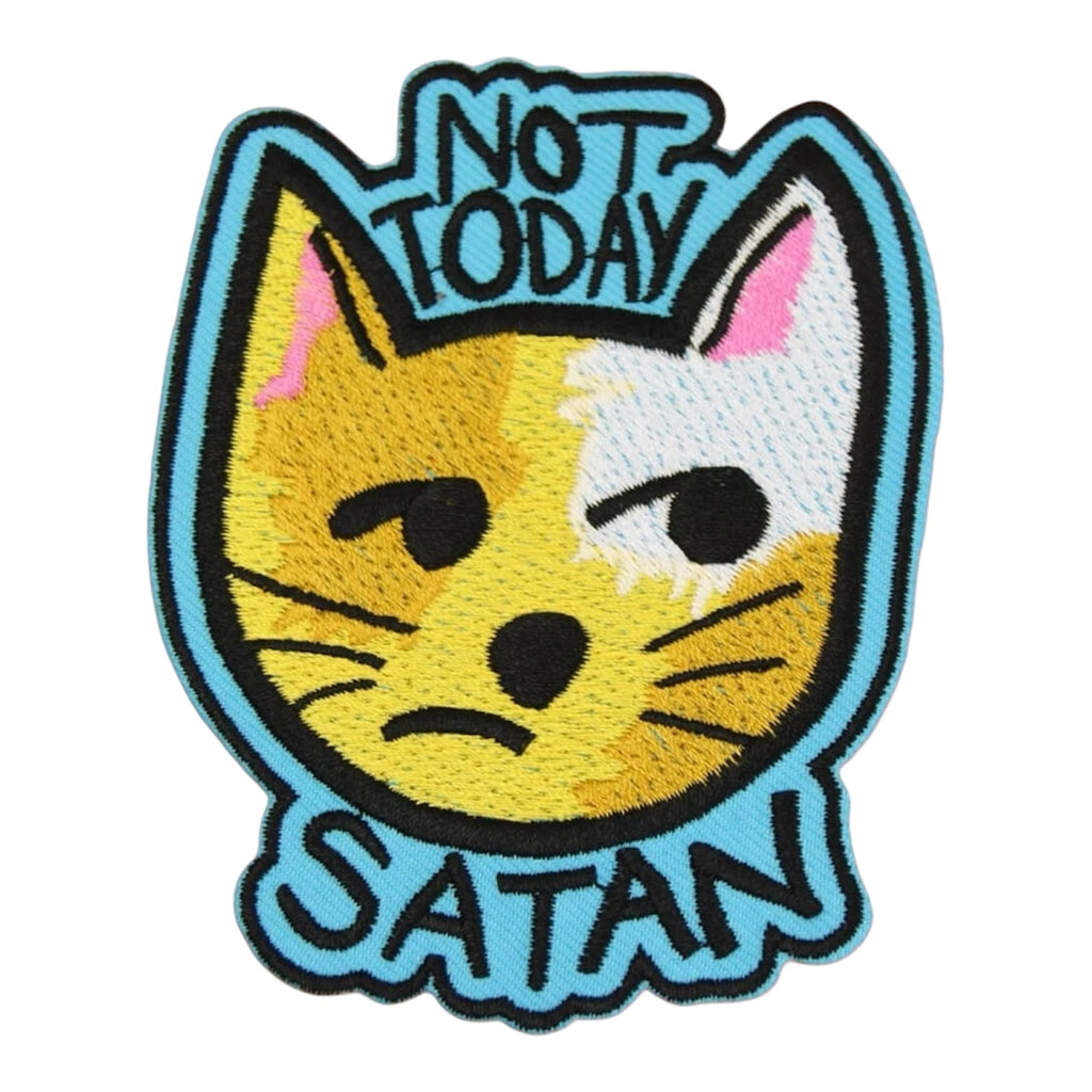 Not Today Satan Cat Iron On Patch