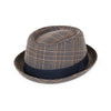 Tweed Check Pork Pie Hat