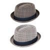 Tweed Check Pork Pie Hat