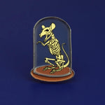 Rat Skeleton Enamel Lapel Pin Badge